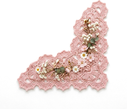 Renda de crochê direita